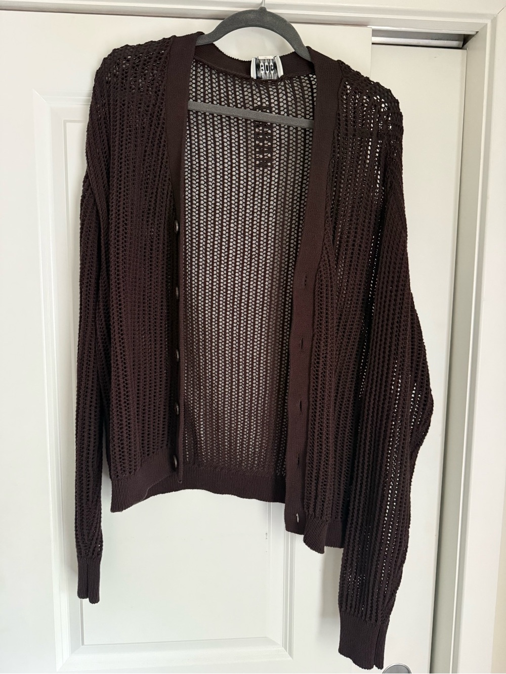 UP Open-Knit Brown Women's Cardigan Sweater